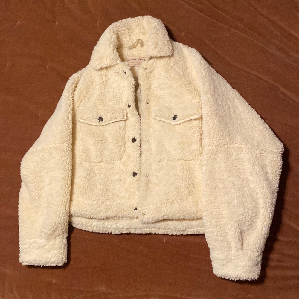 Free People Sherpa Cropped Jacket